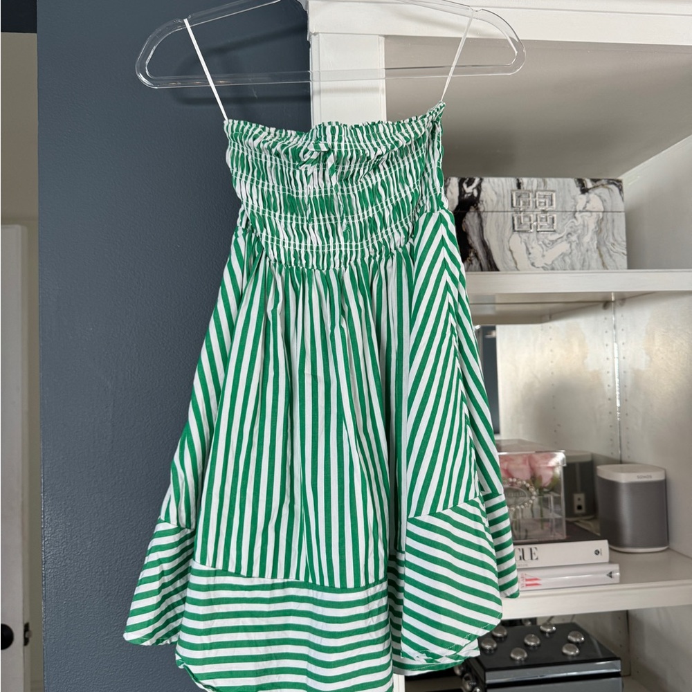 Altar'd State Green and White mini dress. Xs